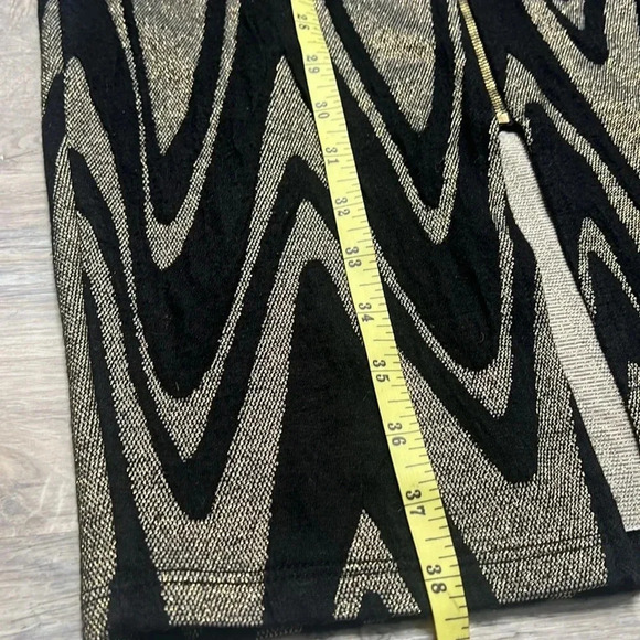 Women’s Black and Gold Zip Up Dress Size Small - Picture 5 of 5